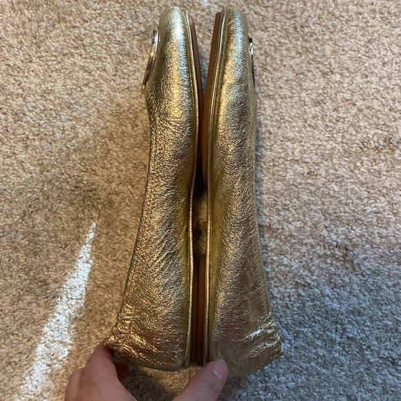 Like New Tory Burch Gold Flats - Picture 5 of 6